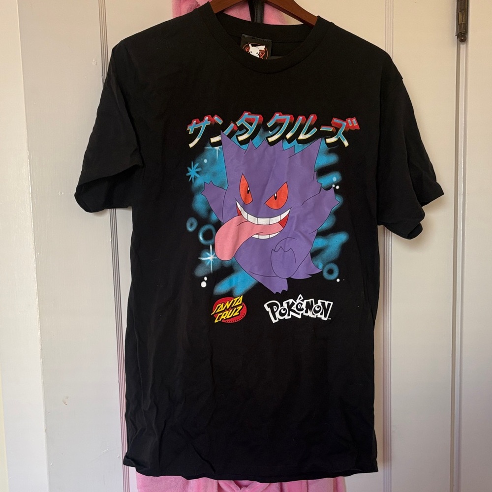 Santa Cruz X Pokémon gengar Black Tee